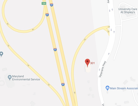 Screenshot of Google map for Millersville location