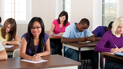 Group of young adults in a classroom